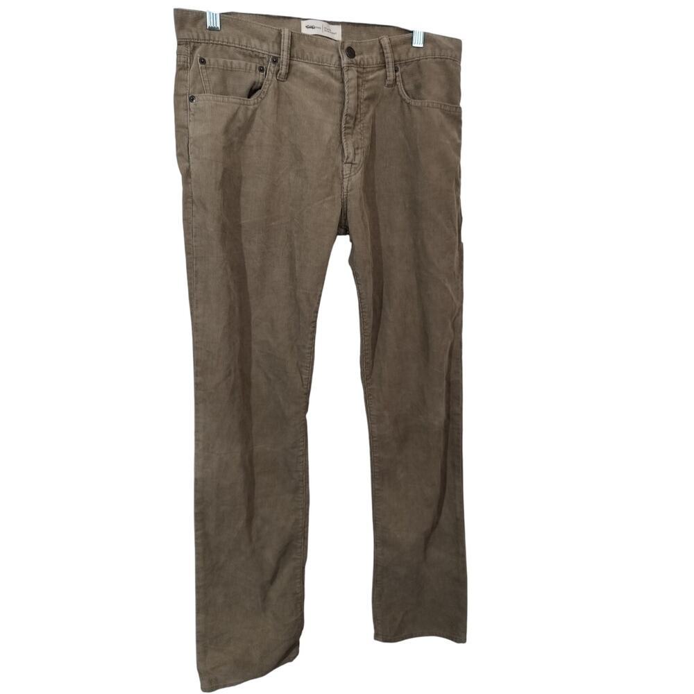 M590) GAP 1969 Straight Men's Khaki Beige Corduroy Pants 31x 32